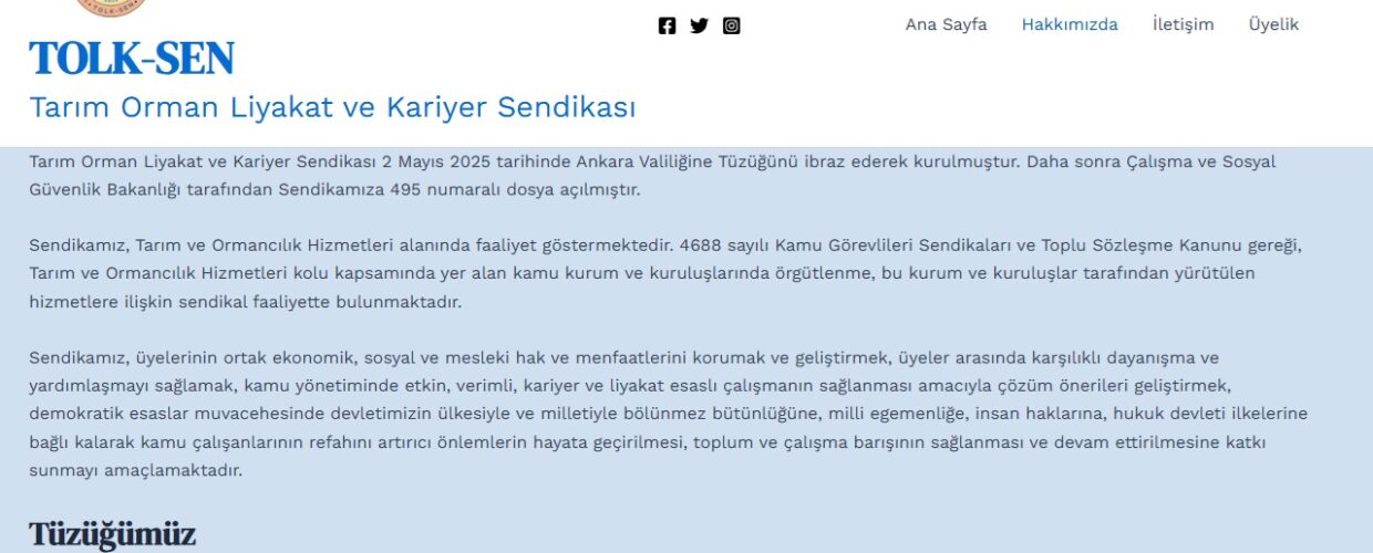 TARIM VE ORMAN İŞ KOLUNDA SASAM BAŞKAN YARDIMCISININ GENEL BAŞKANLIĞINDA YENİ SENDİKA KURULDU