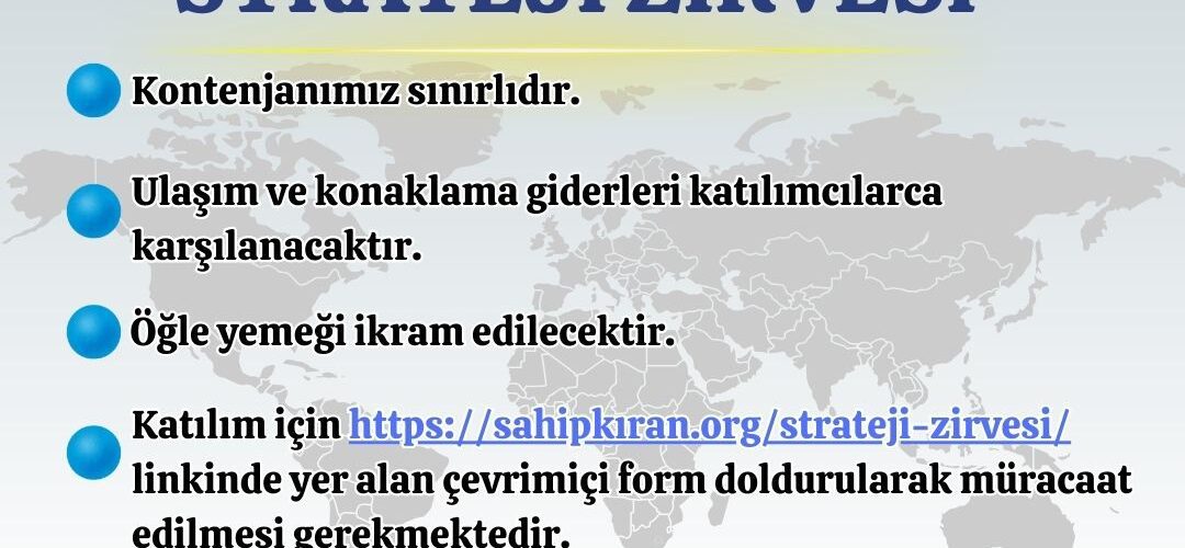 2. SASAM STRATEJİ ZİRVESİ İÇİN MÜRACAATLAR SONA ERDİ