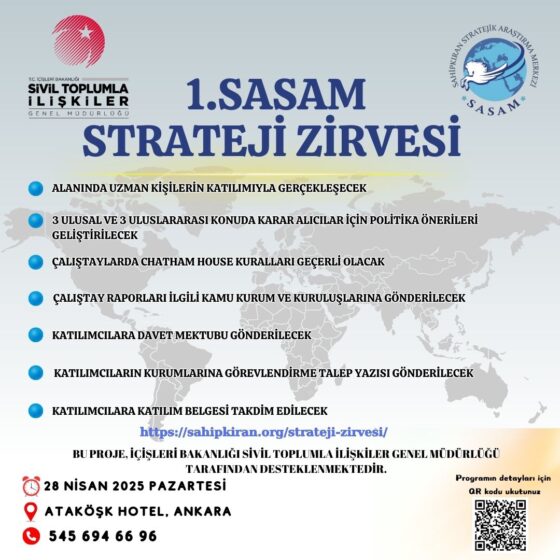 1. SASAM STRATEJİ ZİRVESİ DÜZENLENECEK