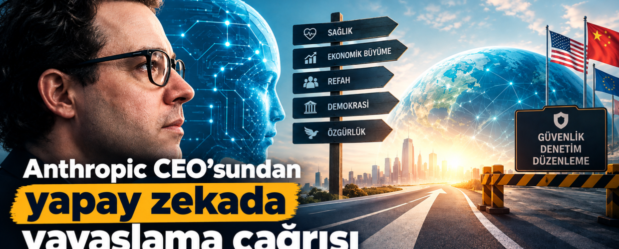 ANTHROPİC CEO’SU DARİO AMODEİ: “ÖNCÜ YAPAY ZEKÂ GELİŞİMİNİN HIZINI AYARLAMALIYIZ”