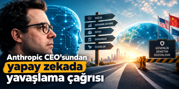 ANTHROPİC CEO’SU DARİO AMODEİ: “ÖNCÜ YAPAY ZEKÂ GELİŞİMİNİN HIZINI AYARLAMALIYIZ”